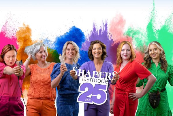 Shapers Haarmode video opnames en portretfotografie 25 jarig jubileum door Studio Guts - colorfull explosions
